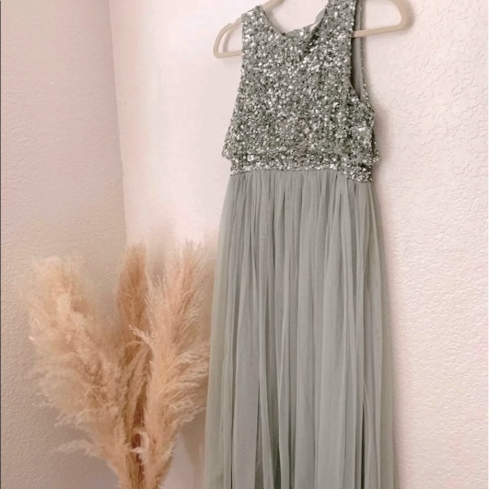 ASOS sage green maternity dress
